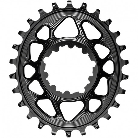 PLATEAU OVALE NOIR ABSOLU 26D DM 6 OFFS.SRAM 1x10-12V ALU.NE