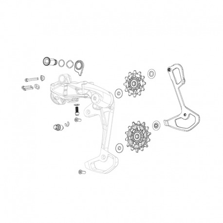 KIT VIS DE MONTAGE DERAILLEUR TR.SRAM X9 (2007-2009)