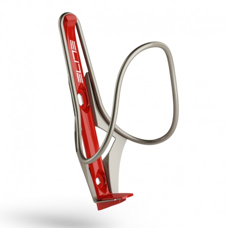 PORTE-BIDON ELITE MOREO EN ACIER INOXYDABLE ROUGE/ARGENT