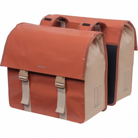 SACOCHES BASIL URBAN LOAD 53L IMP.POLY.ROUGE/BEIGE