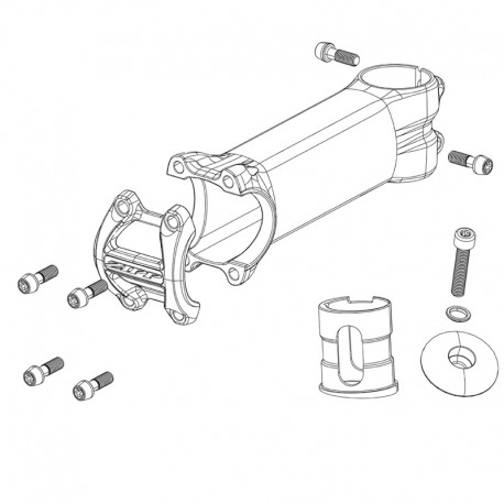 ENSEMBLE D'ENTRETOISE ZIPP POUR POTENCE SERVICE COURSE SL OS