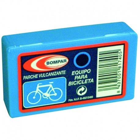 Coffret de patchs pour vélo vulcanisant bleu BOMPAR (50)
