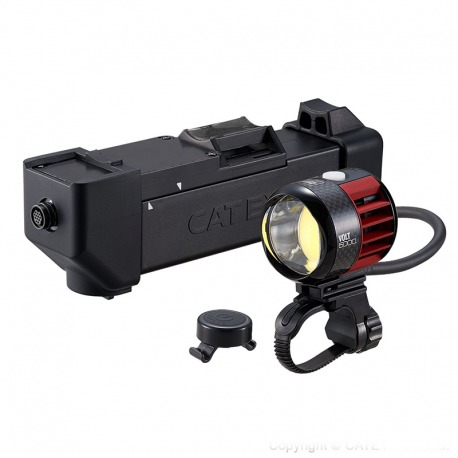 LUZ DELANTERA CATEYE VOLT 6000 LED BATERIA ROJO/NE