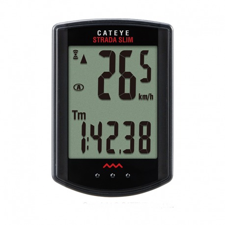 CICLOCOMPUTADOR CATEYE STRADA SLIM WIRELESS NEGRO