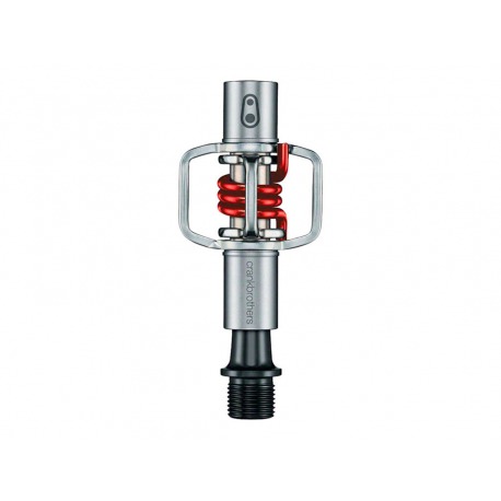 PÉDALES À RESSORT CRANK BROTHERS EGGBEATER 1 ARGENT / ROUGE
