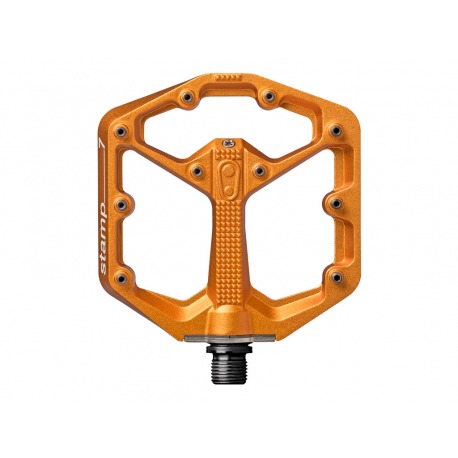 pédales CRANK BROTHERS STAMP 7 SMALL/ ORANGE BODY (KIT DE BROCHES SUPPLÉMENTAIRES INCLUS)