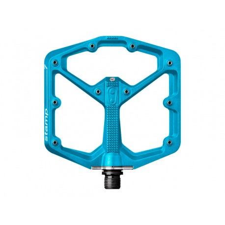 pédales CRANK BROTHERS STAMP 7 LARGE ELECTRIC BLUE (KIT DE BROCHES SUPPLÉMENTAIRES INCLUS)