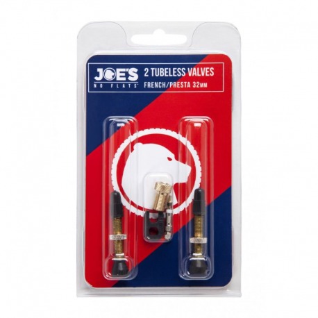 JEU DE 2 VALVES TUBELESS PRESTA JOE'S 32 mm