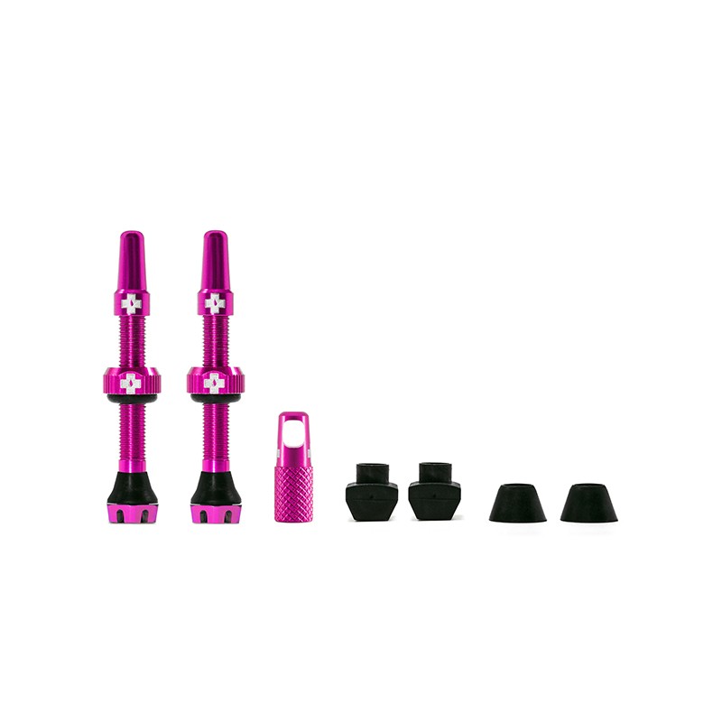 JEU DE VALVES TUBELESS MUC-OFF V2 44mm ROSE