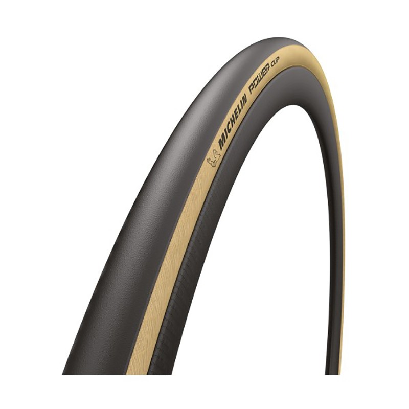 HOUSSE MICHELIN POWER CUP 700x28C COMPETITION LINE TUBELESS READY PLIABLE NOIR/MARRON 28-622