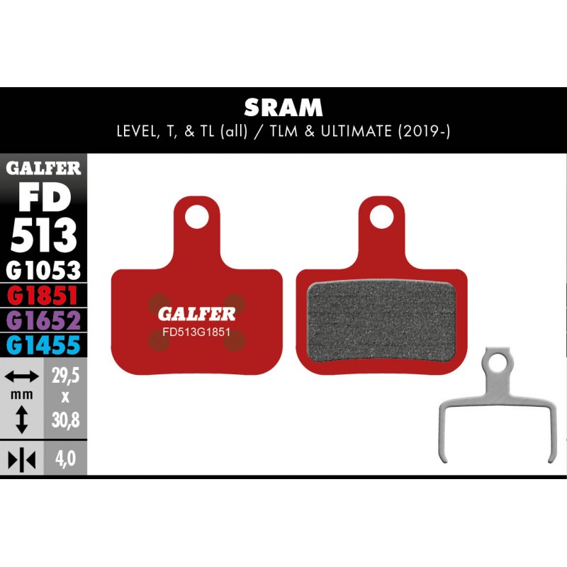JUEGO PASTILLAS Freno JAGWIRE SPORT ORGANICAS SRAM CODE RSC/R