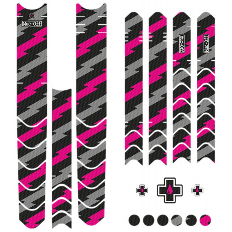 KIT DE PROTECTION DE CADRE MUC-OFF DH/END/TR BOULON ROSE/NE/GR