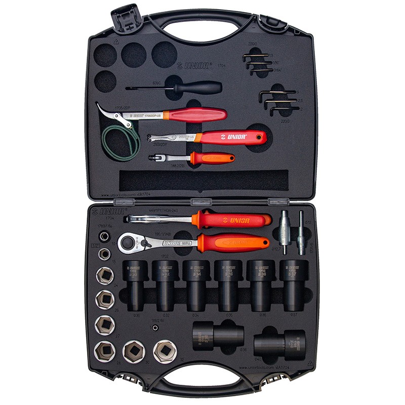 KIT D'OUTILS POUR FOURCHE À SUSPENSION UNIOR (32 PIÈCES)