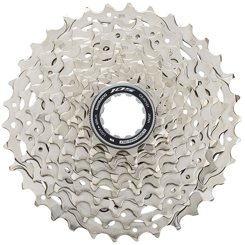 CASSETTE SHIMANO 105 CS-R7101 HYPERGLIDE 12V ACIER ARGENT (11-34)