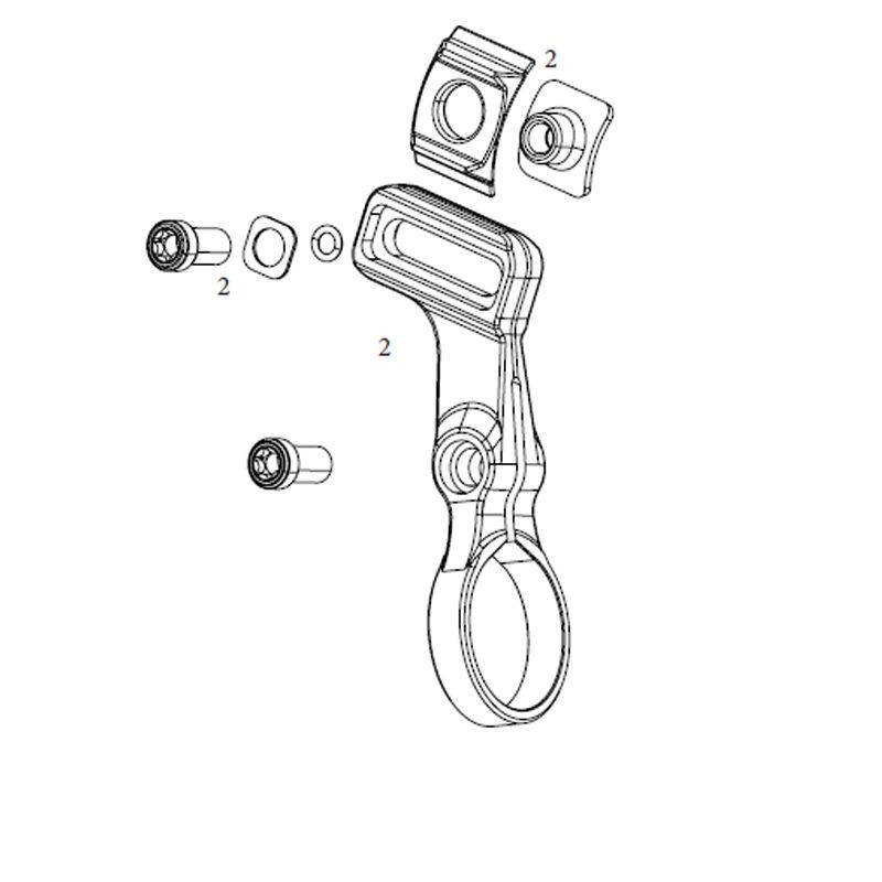 CLAMP SRAM BRIDGE CLAMP MANDO AXS POD ULT DROIT.NOIR