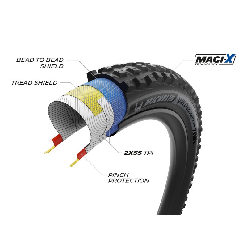 PNEU MICHELIN WILD ENDURO MH 27,5x2,50 RACING LINE PLIABLE DARK 63-584