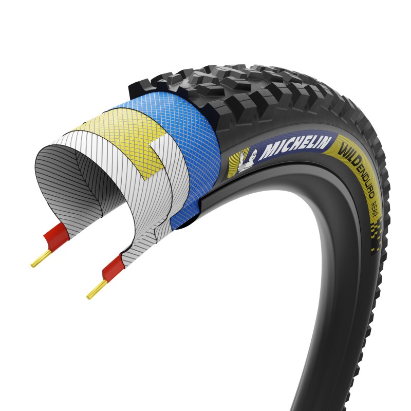 HOUSSE ARRIÈRE MICHELIN WILD ENDURO 29x2.40 RACING LINE PLIABLE DARK 61-622