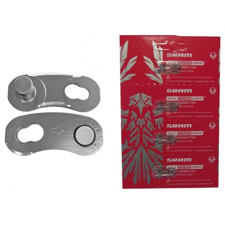  Eslabón cierre cadena Sram Eagle set 4u. Power Lock 12-v. plata
