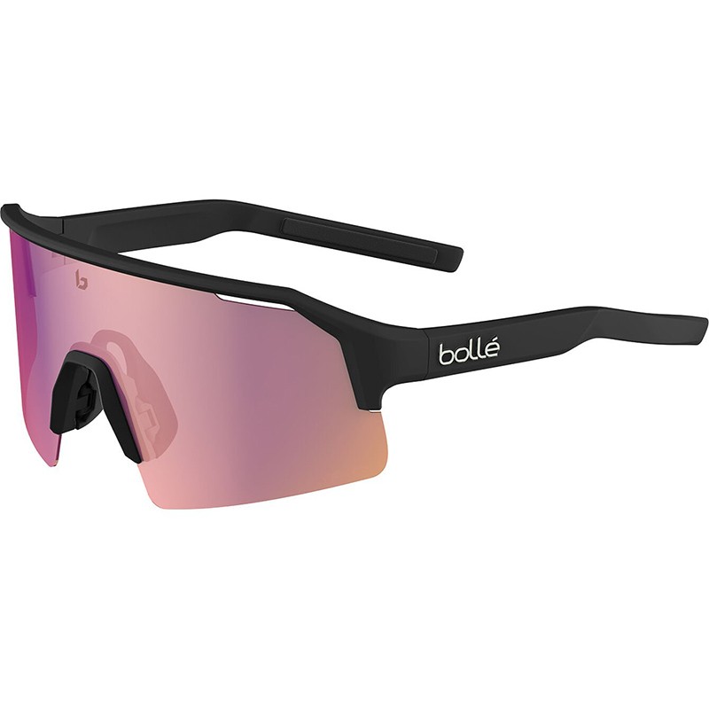 LUNETTES BOLLE C-SHIFTER NOIR MAT LIGHT RUBY PHOTO