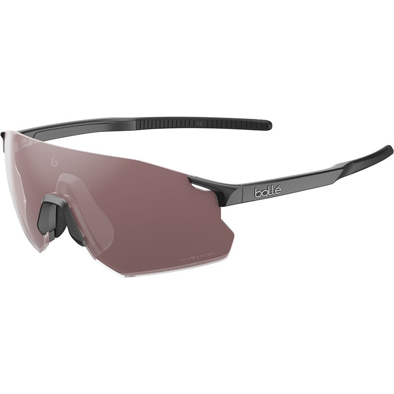 LUNETTES BOLLE ICARUS NOIR MAT PHANTOM VERMELLON VERRE NOIR