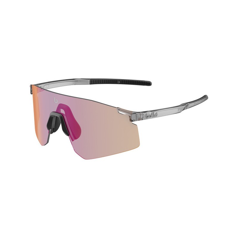 LUNETTES BOLLE C-ICARUS TRANSP GRIS PHOTO RUBIS CLAIR