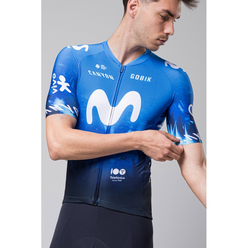 GOBIK ODYSSEY MAILLOT UNISEXE MOVISTAR TEAM 24 MANCHES COURTES