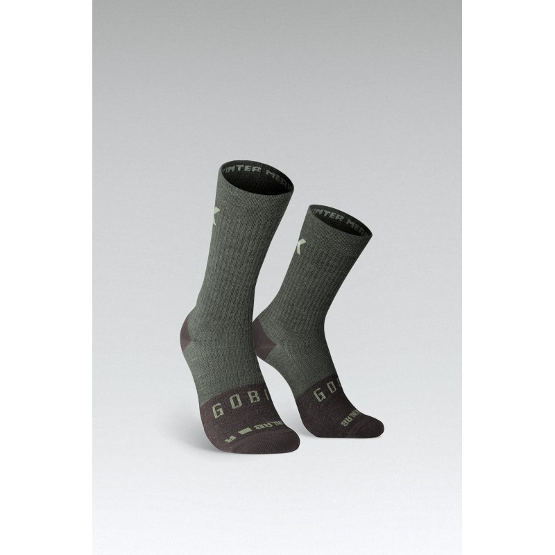 CHAUSSETTES GOBIK HIVER MERINO UNISEXES OLIVE