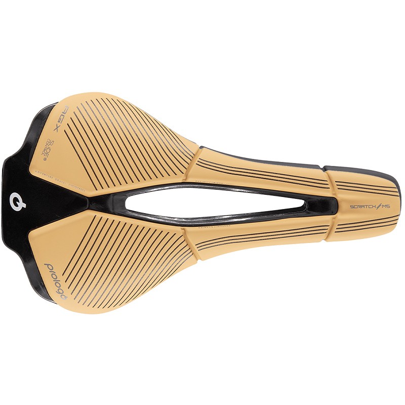 SELLE PROLOGO SCRATCH M5 PAS AGX NACK 140 AVEC COMMANDE COULISSANTE BEIGE/NOIR