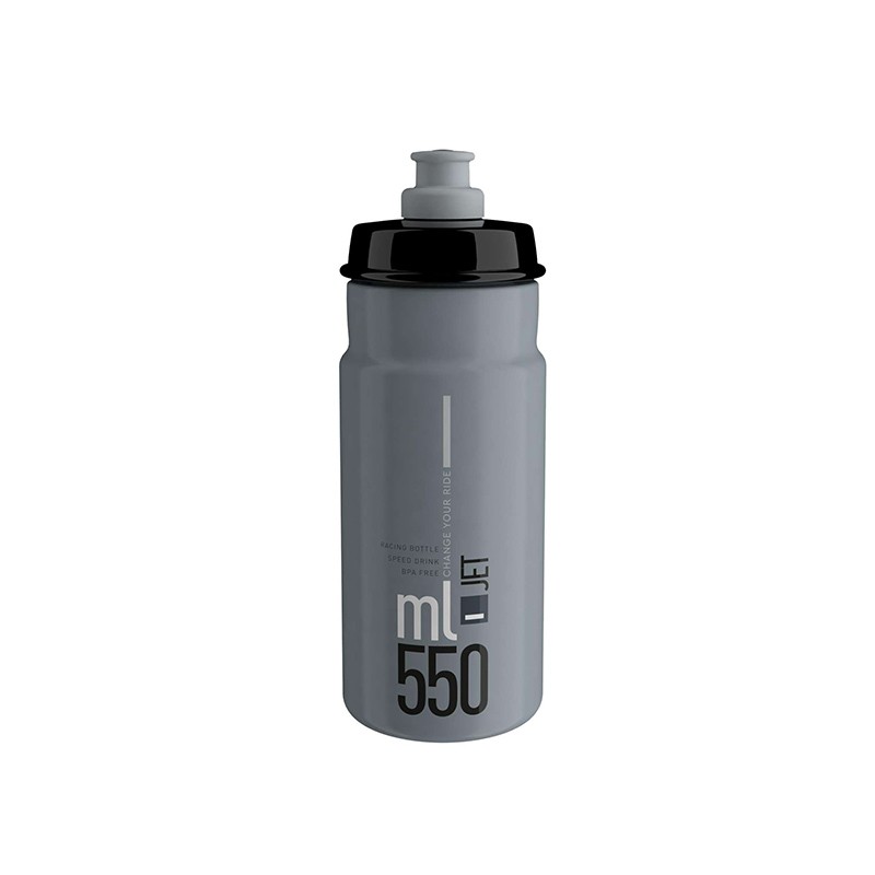 BOUTEILLE ELITE JET GRIS/NOIR LOGO 550 ml