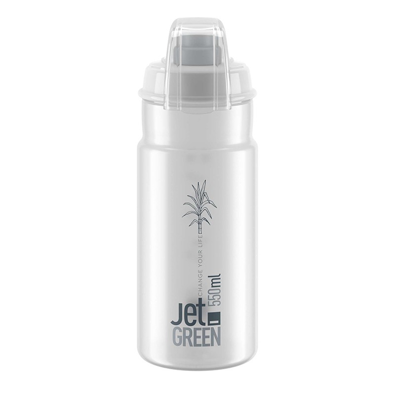 BOUTEILLE ELITE JET GREEN PLUS TRANSPARENT/GRIS LOGO 550