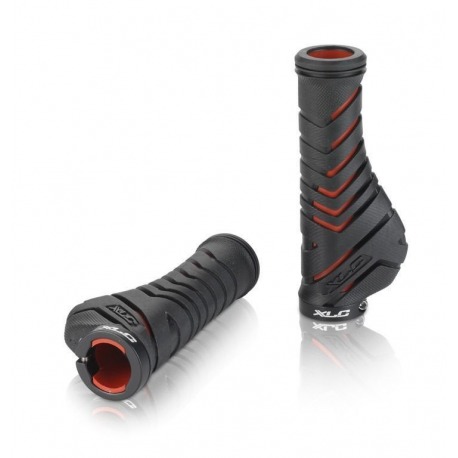 Poignées ergonomiques XLC GR-S30 130mm, noir/rouge 1x vis de sécurité