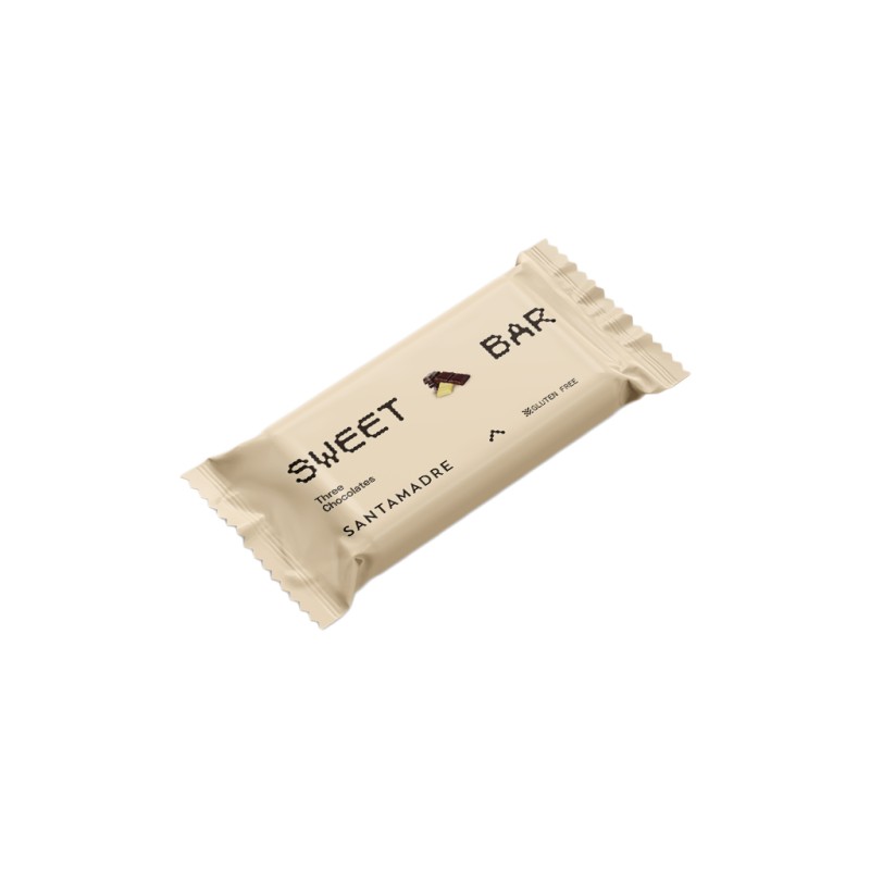 BARRE ÉNERGÉTIQUE SANS GLUTEN AUX TROIS CHOCOLATS SANTA MADRE