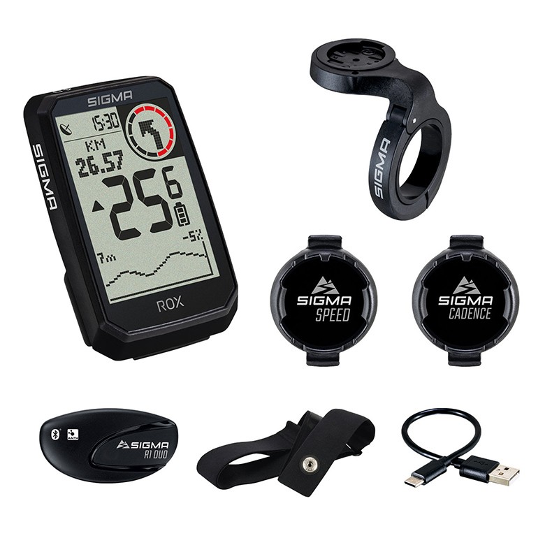 CAPTEUR D'ENDURANCE SIGMA ROX 4.0 CYCLOMUTEUR NOIR