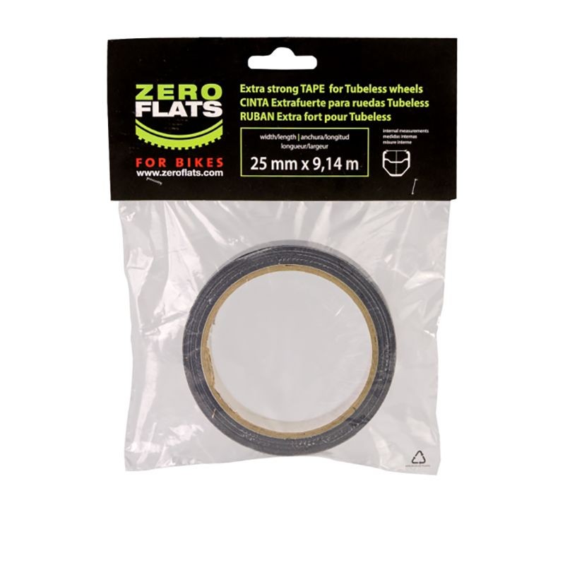 RUBAN ADHÉSIF POUR JANTES TUBELESS ZEROFLATS TECHNIC.25mm 9.14M